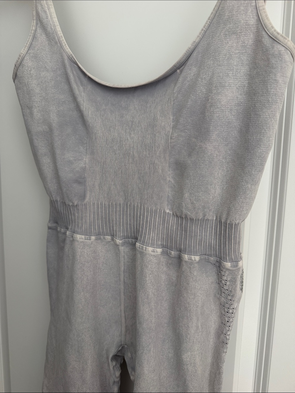 Free People Light Gray Ribbed Tank Jumpsuit - Picture 2 of 5